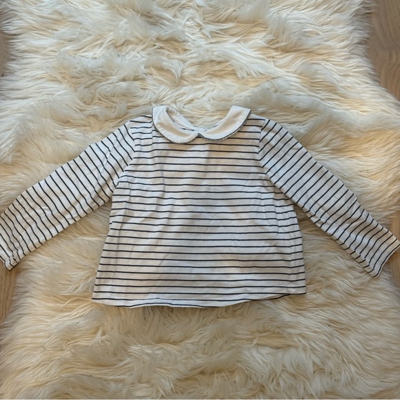 Cyrillus Paris Striped Long Sleeve Kids Shirt Sz 36 months - Picture 1 of 5